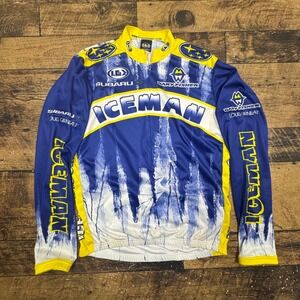 LOUIS GARNEAU ICEMAN Subaru Gary Fisher Mens Long Sleeve Cycling Jersey L XL